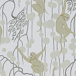 Обои ручная роспись Deco Monkeys Biscuit on dyed paper варинант исполнения - 1 | Loft Concept в Челябинске