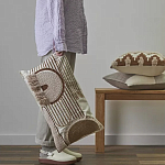 Чехол на подушку с вышивкой в виде геометрических узоров Beige Calista Rect варинант исполнения - 5 | Loft Concept в Челябинске