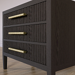 Тумба Primo  с тремя ящиками шпон темный орех варинант исполнения - 4 | Loft Concept в Челябинске