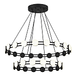 Люстра двухъярусная с круглыми светодиодными источниками света Maxine Light варинант исполнения - 4 | Loft Concept в Челябинске