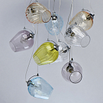 Люстра каскадная с 9-ю разноцветными стеклянными плафонами Kaleido варинант исполнения - 4 | Loft Concept в Челябинске