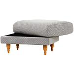 Мягкий пуф на деревянных ножках Garner Pouf Light варинант исполнения - 6 | Loft Concept в Челябинске