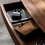 Кофейный стол овальный из дерева с 2-мя ящиками Coffee Walnut Table варинант исполнения - 8 | Loft Concept в Челябинске