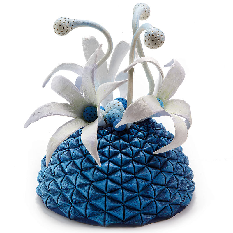 Дизайнерская статуэтка для интерьера Tropical Fruit Pandora 13 Синий Белый Дизайнерская статуэтка для интерьера Tropical Fruit Pandora 13 Синий Белый в Челябинске | Loft Concept