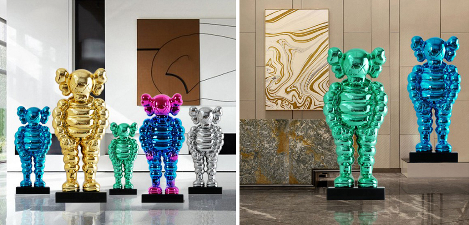 Статуэтка KAWS Bowed Down Blue on stand Статуэтка KAWS Bowed Down Blue on stand - Loft-Concept в Челябинске
