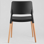 Пластиковый стул на ножках из массива бука Ferret Black 4 шт варинант исполнения - 3 | Loft Concept в Челябинске