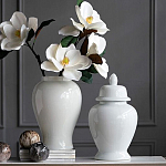Ваза белая с крышкой однотонная Chinoiserie Ceramics варинант исполнения - 5 | Loft Concept в Челябинске
