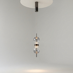 Подвесной светильник с плафоном из стекла с зеркальным градиентом Double Moon варинант исполнения - 3 | Loft Concept в Челябинске