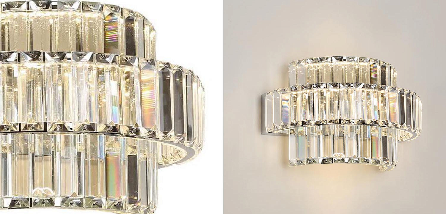 Бра Crystal Shine Linda Chrome Wall Lamp B Бра Crystal Shine Linda Chrome Wall Lamp B - Loft-Concept в Челябинске