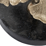 Настольная лампа с черным тканевым абажуром на основании в виде листьев Golden Leaves варинант исполнения - 1 | Loft Concept в Челябинске