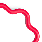 Настенное зеркало с волнистой рамой Mune Mirror Red варинант исполнения - 3 | Loft Concept в Челябинске