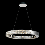 Люстра серебряная в форме кольца с мозаичным хрустальным оформлением Sparks of Crystal варинант исполнения - 3 | Loft Concept в Челябинске