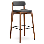 Барный стул из массива ясеня с обивкой из рогожки Elegant Ash варинант исполнения - 3 | Loft Concept в Челябинске