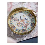 Блюдо фарфоровое с бронзовой ручкой Paradise Dish with Handle варинант исполнения - 4 | Loft Concept в Челябинске