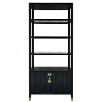 Стеллаж со стеклянными полками Elsa Dreams Black варинант исполнения - 7 | Loft Concept в Челябинске