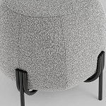 Пуф в ткани букле серого цвета Pikelet варинант исполнения - 4 | Loft Concept в Челябинске