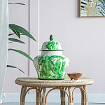 Ваза с зелёными листьями и крышкой Vase Green Leaves варинант исполнения - 5 | Loft Concept в Челябинске