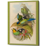 Постер на холсте с изображением птиц Blooming Birds Poster варинант исполнения - 5 | Loft Concept в Челябинске
