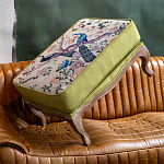 Банкетка из массива бука с изображением птиц и цветов Beige Green Chinoiserie Garden Banquette варинант исполнения - 2 | Loft Concept в Челябинске