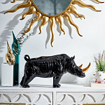 Статуэтка черный носорог с золотыми рогами Golden Horned Black Rhino варинант исполнения - 4 | Loft Concept в Челябинске