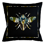 Подушка декоративная пчела сине-зелёный орнамент Ikat Pattern варинант исполнения - 1 | Loft Concept в Челябинске