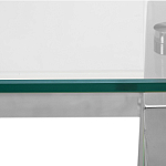 Стол письменный с прозрачной столешницей Corporate Identity варинант исполнения - 3 | Loft Concept в Челябинске