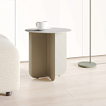 Cross журнальный столик серый из металла и кожи варинант исполнения - 1 | Loft Concept в Челябинске