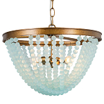 Круглая люстра с подвесками в виде круглых голубых бусин Blue Beads Chandelier варинант исполнения - 2 | Loft Concept в Челябинске