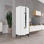 Комод белый с 4-мя дверцами на металлических ножках SPARK MULTIPURPOSE CABINET WHITE варинант исполнения - 8 | Loft Concept в Челябинске