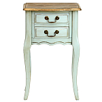 Прикроватная тумба из массива березы светло-бирюзовая Montmartre Provence Bedside Table варинант исполнения - 2 | Loft Concept в Челябинске