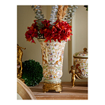 Ваза из фарфора на бронзовом основании Turquoise Blooming Garden варинант исполнения - 10 | Loft Concept в Челябинске