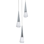Подвесной светильник капли Acrylic Droplet Trio Chrome Hanging Lamp варинант исполнения - 1 | Loft Concept в Челябинске
