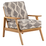 Кресло с каркасом из массива дуба Deniaud Oak Rhombus Beige Armchair варинант исполнения - 1 | Loft Concept в Челябинске