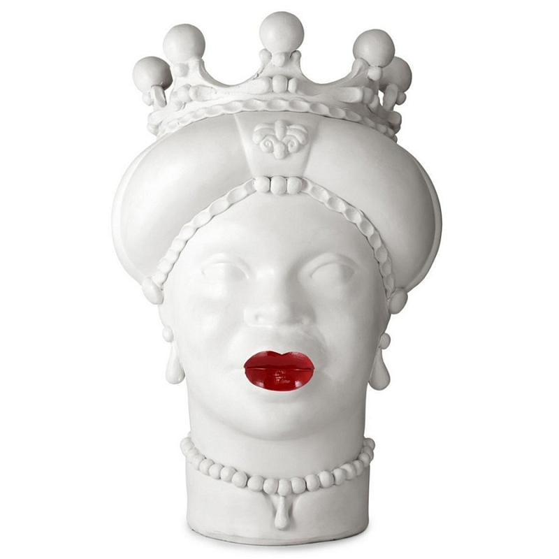 Ваза Vase Moro Lady Medium Lipstick Белый Красный Ваза Vase Moro Lady Medium Lipstick Белый Красный в Челябинске | Loft Concept