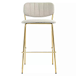 Стул барный широкой полукруглой спинкой на золотистых ножках Chair Smooth Shapes варинант исполнения - 1 | Loft Concept в Челябинске