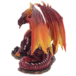 Декоративная статуэтка Дракон Красный Red Dragon with Orange Wings Statuette варинант исполнения - 2 | Loft Concept в Челябинске