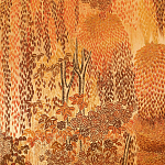 Обои ручная роспись в стиле Арт-деко Hippolyta’s Forest Colourway 263 on Deep Rich Gold gilded paper варинант исполнения - 3 | Loft Concept в Челябинске