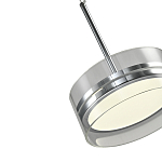 Подвесной светильник с прозрачным плафоном цилиндрической формы из акрила и стекла с пультом для регулировки света Glass Lamp Chromium варинант исполнения - 3 | Loft Concept в Челябинске