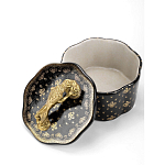 Шкатулка черного цвета с крышкой с фигуркой льва Eden Garden варинант исполнения - 4 | Loft Concept в Челябинске