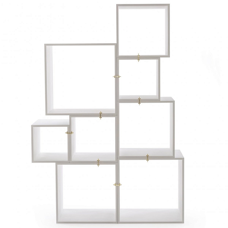 Стеллаж Seletti Assemblage White Белый Золотой в Челябинске | Loft Concept 