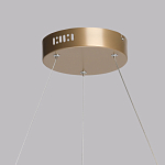 Люстра подвесная круглая золотого цвета с белыми изогнутыми световыми линиями Luke Lampco Tracer Lamp варинант исполнения - 11 | Loft Concept в Челябинске