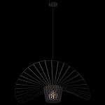 Подвесной светильник чёрного цвета с металлическим каркасом в форме веера Friture Vertigo Pendant варинант исполнения - 4 | Loft Concept в Челябинске