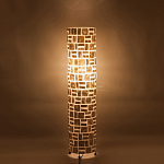 Торшер из перламутра на металлическом каркасе Indonesian Cylinder 2 варинант исполнения - 2 | Loft Concept в Челябинске