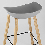 Барный стул на ножках из натурального дерева Boras Grey варинант исполнения - 6 | Loft Concept в Челябинске