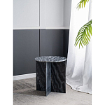 Столик кофейный с столешницей из черного мрамора Compact Black Marble Table варинант исполнения - 6 | Loft Concept в Челябинске