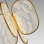 Люстра с гравировкой на акриловых плафонах Gravyura Bronze D 50 см варинант исполнения - 3 | Loft Concept в Челябинске