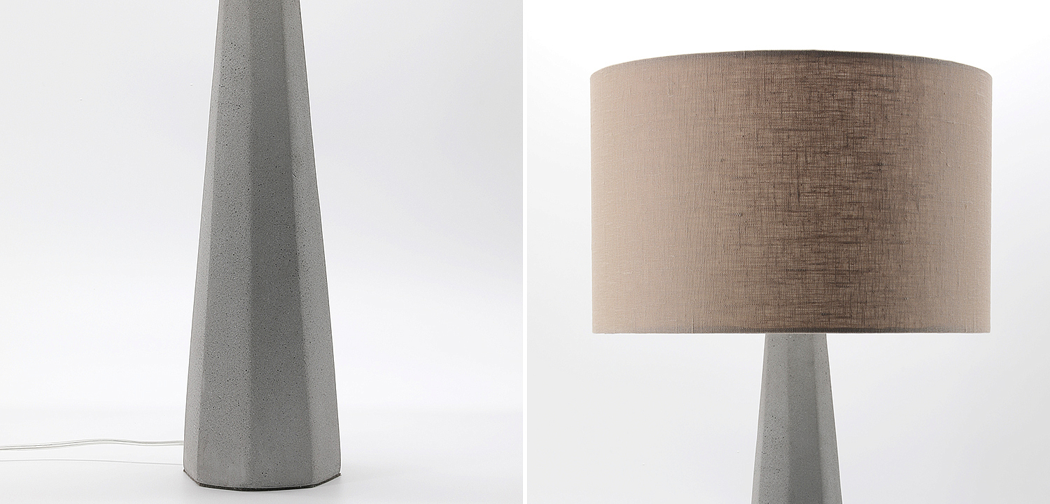 Настольная лампа Concrete Stone Table Lamp Tube Настольная лампа Concrete Stone Table Lamp Tube - Loft-Concept в Челябинске