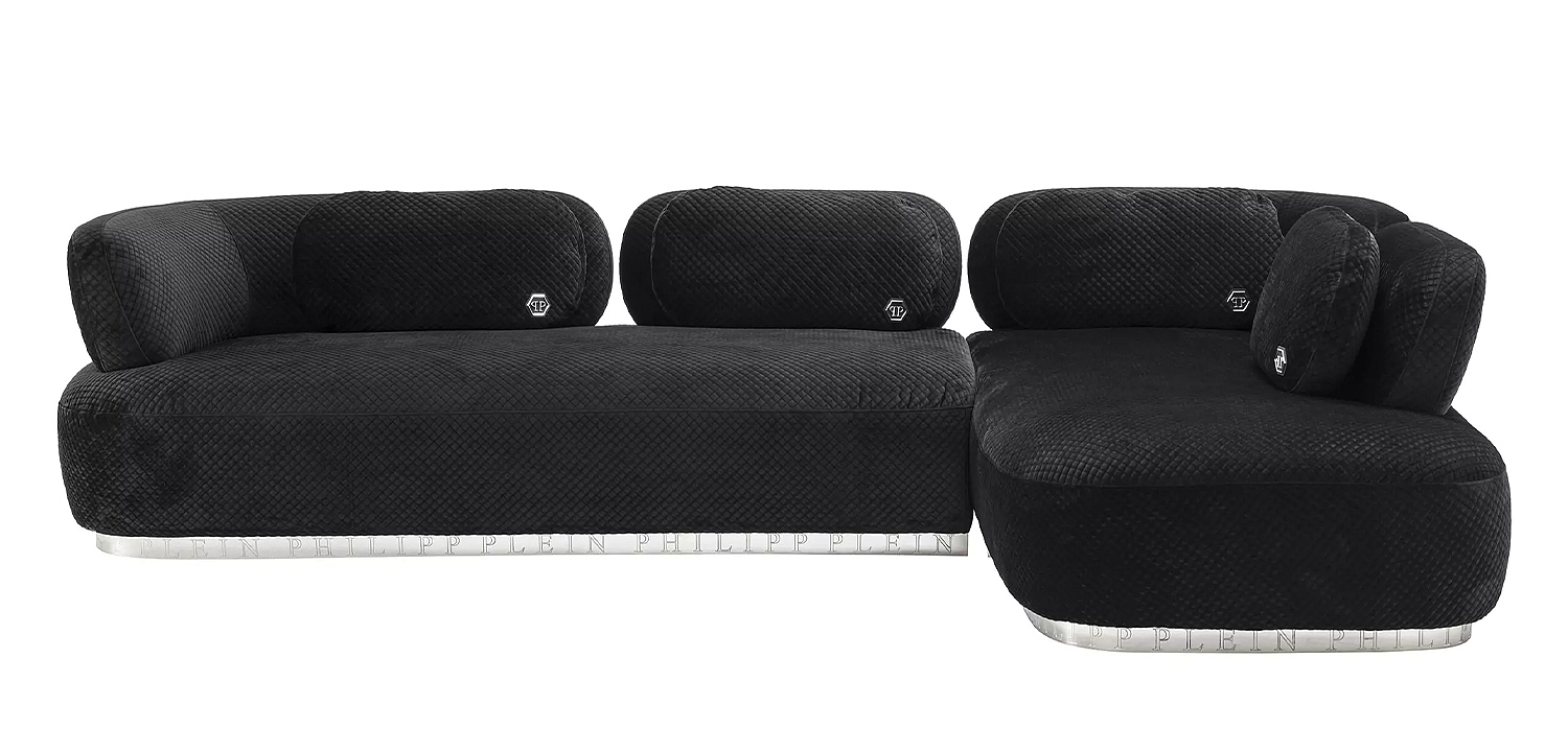 Диван Philipp Plein Sofa Signature Lounge Чёрный Диван Philipp Plein Sofa Signature Lounge Чёрный - Loft-Concept в Челябинске