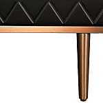 Комод черный округлой формы с рельефным фасадом Black Cut варинант исполнения - 7 | Loft Concept в Челябинске