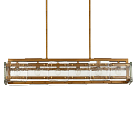 Люстра прямоугольная из толстого литого стекла Cast Glass варинант исполнения - 1 | Loft Concept в Челябинске